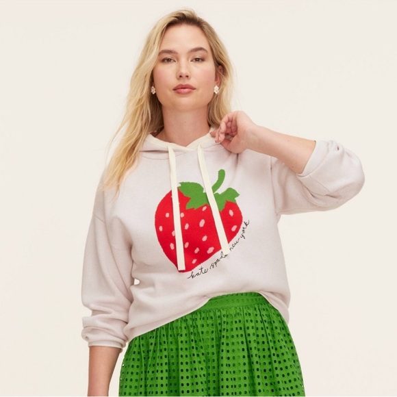 NWT Kate Spade new york x Target Women's Strawberry Hooded Sweatshirt Small - Picture 1 of 8